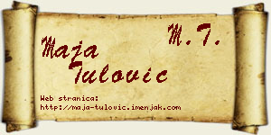 Maja Tulović vizit kartica